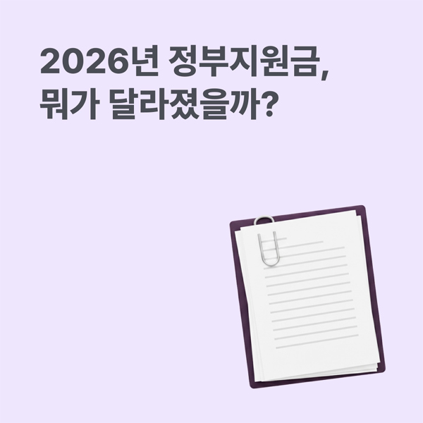 2026년 정부지원금