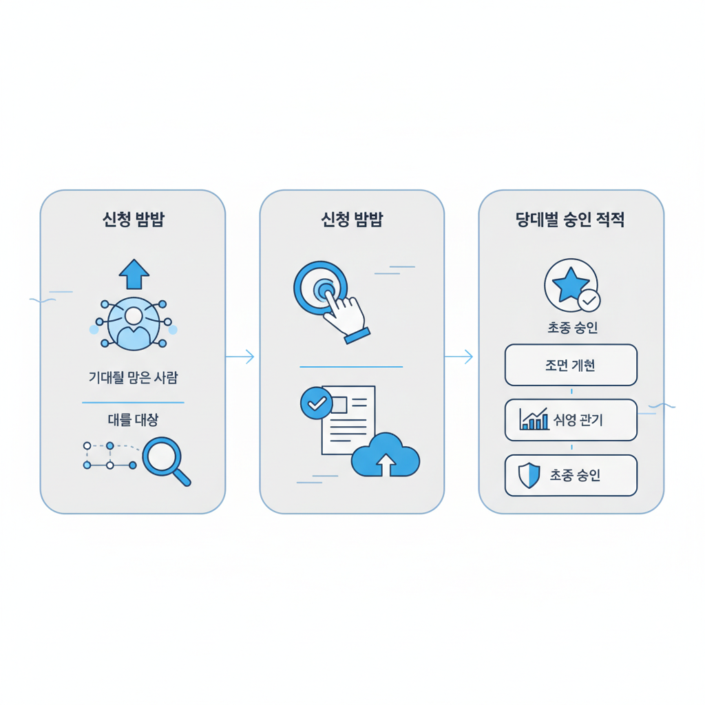 신청 방법 — 단계별 승인 전략